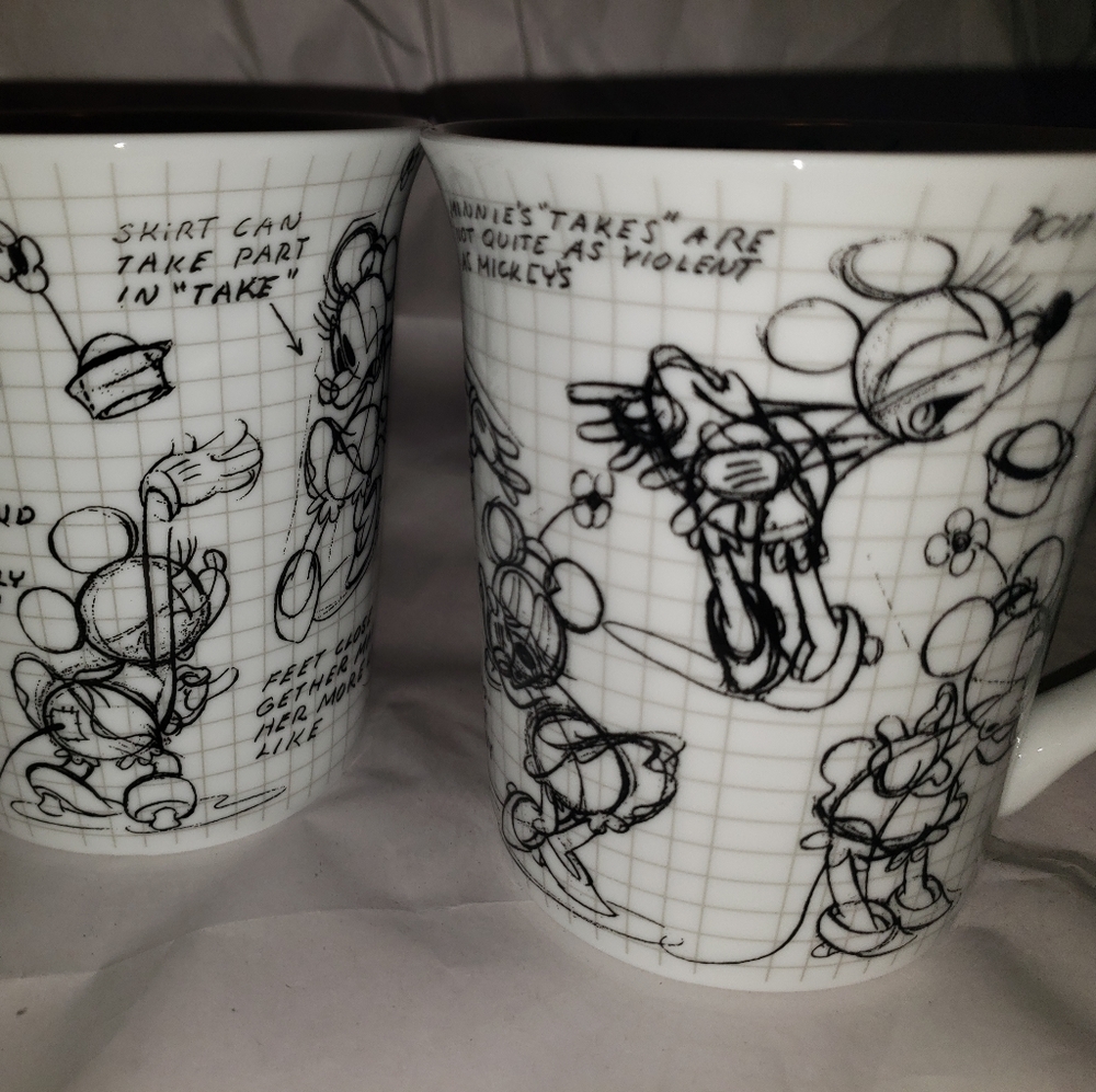 Disney Minnie Mouse Sketchbook set of Mugs
